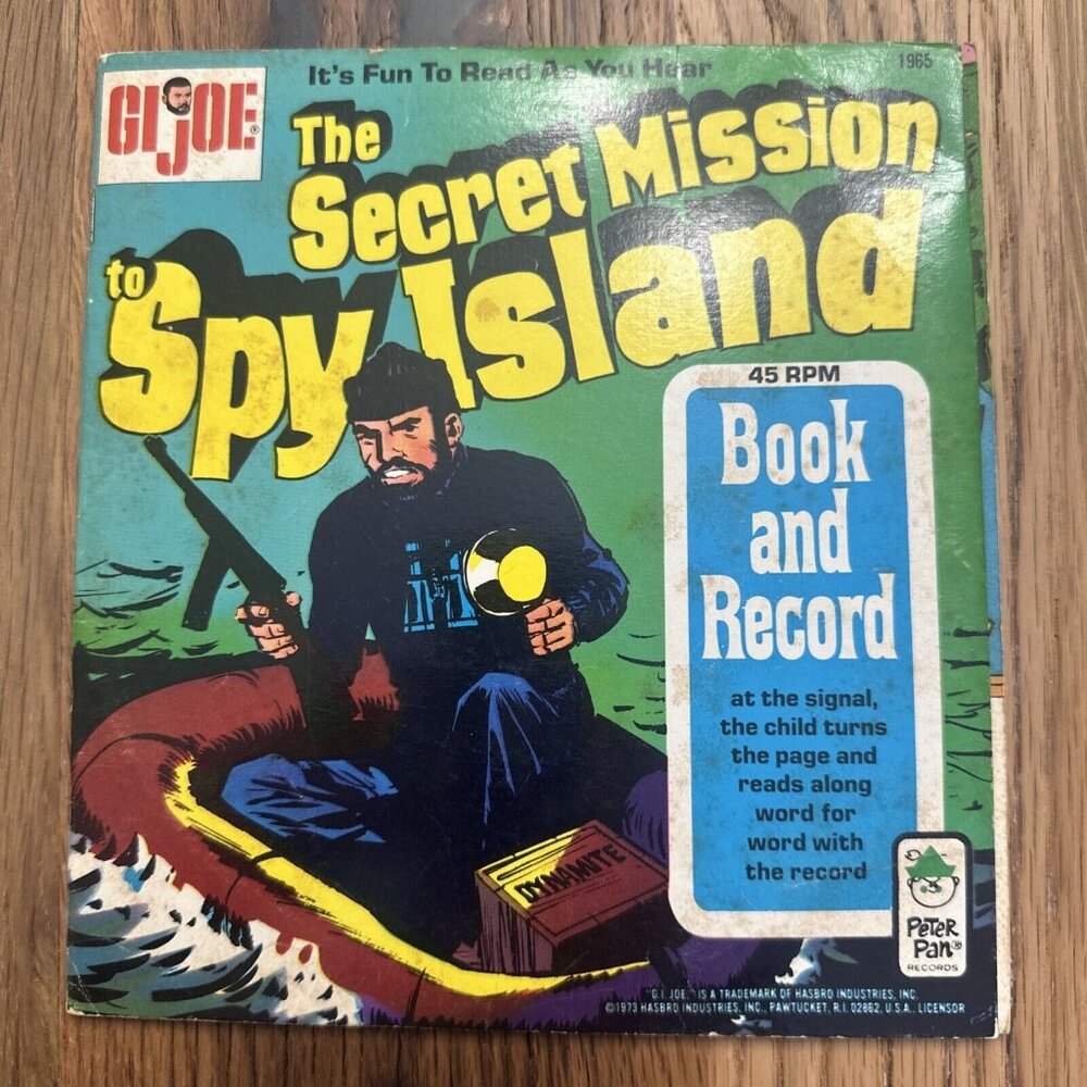 GI Joe Book And Record The Secret Mission To Spy Island Vintage 1973 # 1965